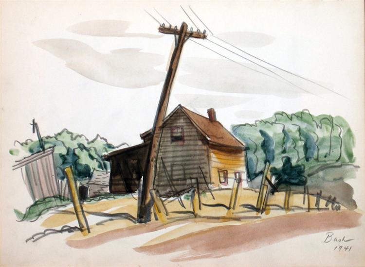 untitled-Jack Bush: house-and-telephone-pole-1941.jpg!Large
