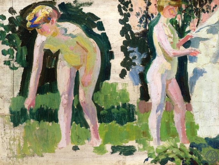 maurice denis, two-studies-of-a-nude-outdoors 1907.jpg!Large